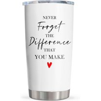Thank You Gifts for Women/Men, Teacher/Employee Appreciation Gifts, Retirement Gift for Woman, Chaos Coordinator Farewell Gift for Coworkers, Never Forget The Difference You Make Tumbler 20oz