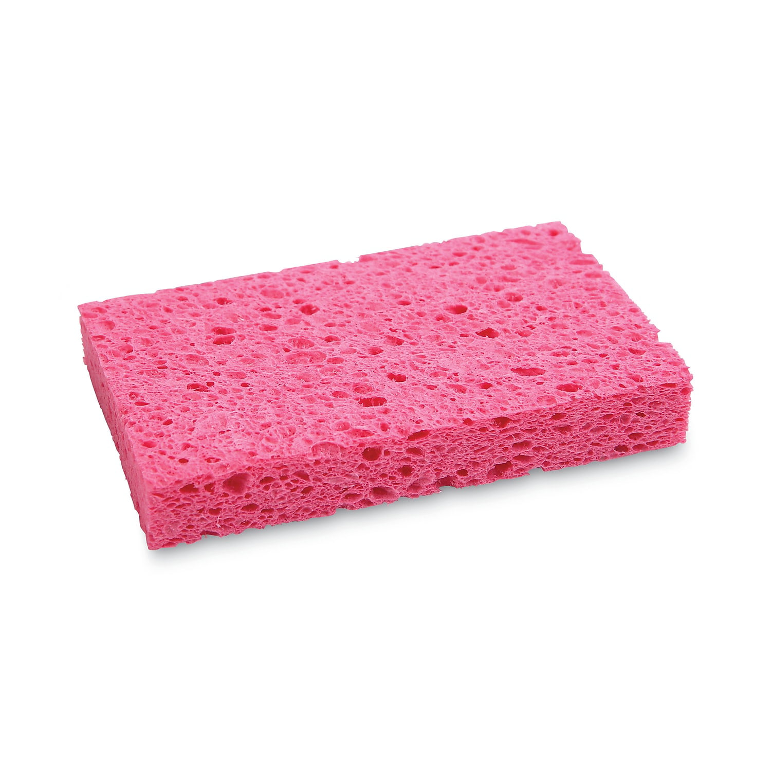 Lavex 6 x 3 1/2 x 3/4 Pink Cellulose Sponge - 6/Pack