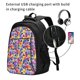 thumbnail image 2 of Balery The Garden Tricolor Pansy Flower Mochila con carga USB para hombre y mujer - Mochila impermeable y antirrobo para laptop con puerto USB para viajes, trabajo, 2 of 7