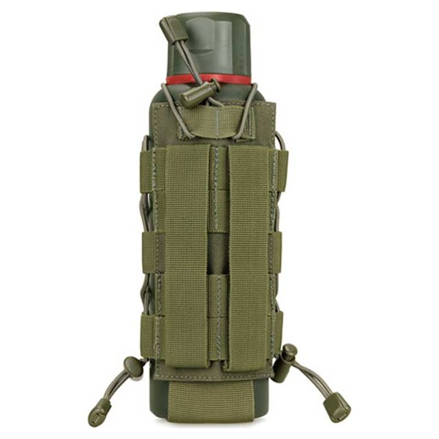 Toystoory Colgador de correas para botellas, para acampar, viajar, escalar en roca, pescar, mochila portátil, soporte para botellas, bolsas, carpas Verde