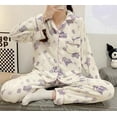 thumbnail image 2 of Sanrio Themed Flannel Pajama Set for Women,Warm Cozy Loungewear Set, 2 of 3