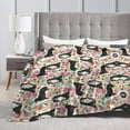 thumbnail image 4 of Wijzvio Bernese Mountain Dog Flower Floral Throw Blanket Soft Fuzzy Fleece Blanket For Couch Bed Living Room Decoration 40"X30", 4 of 9