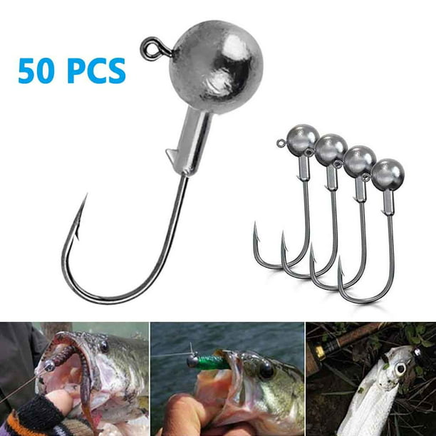 50pcs/Lot Fishhook 3.5 Jighead Fishing Jig Head For Fishing Jig