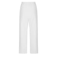 thumbnail image 6 of qolati Cotton Linen Pants for Women Drawstring Eastic Waistband Wide Leg Palazzo Pants 2023 Summer Classic Fit Straight Leg Long Lounge Trousers, 6 of 6