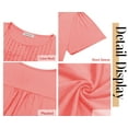 thumbnail image 6 of Fantaslook Blouses for Women Pleated Short Sleeve Tunic Tops Dressy Casual Summer Shirts, 6 of 9