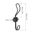 thumbnail image 2 of Wall Hooks, 6Pcs Metal Double Prong Decorative Vintage Coat Hook, Wall Mounted Hooks for Hanging Towel (Black), 2 of 5