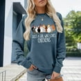 thumbnail image 2 of Arlun Just a Girl Who Loves Chickens Sweatshirts Women's Funny Chicken Graphic Letter Farm Casual Sweatshirts Crewneck Drop Shoulder Long Sleeve Pullover Tops Blue XXL, 2 of 4