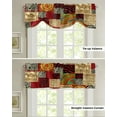 thumbnail image 4 of African Ethnic Style Window Curtain Kitchen Cabinet Coffee Tie-Up Valance Curtain Rod Pocket Short Curtain, 4 of 6