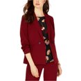 thumbnail image 1 of Nine West Womens Solid Double Breasted Blazer Jacket, Red, 10, 1 of 1
