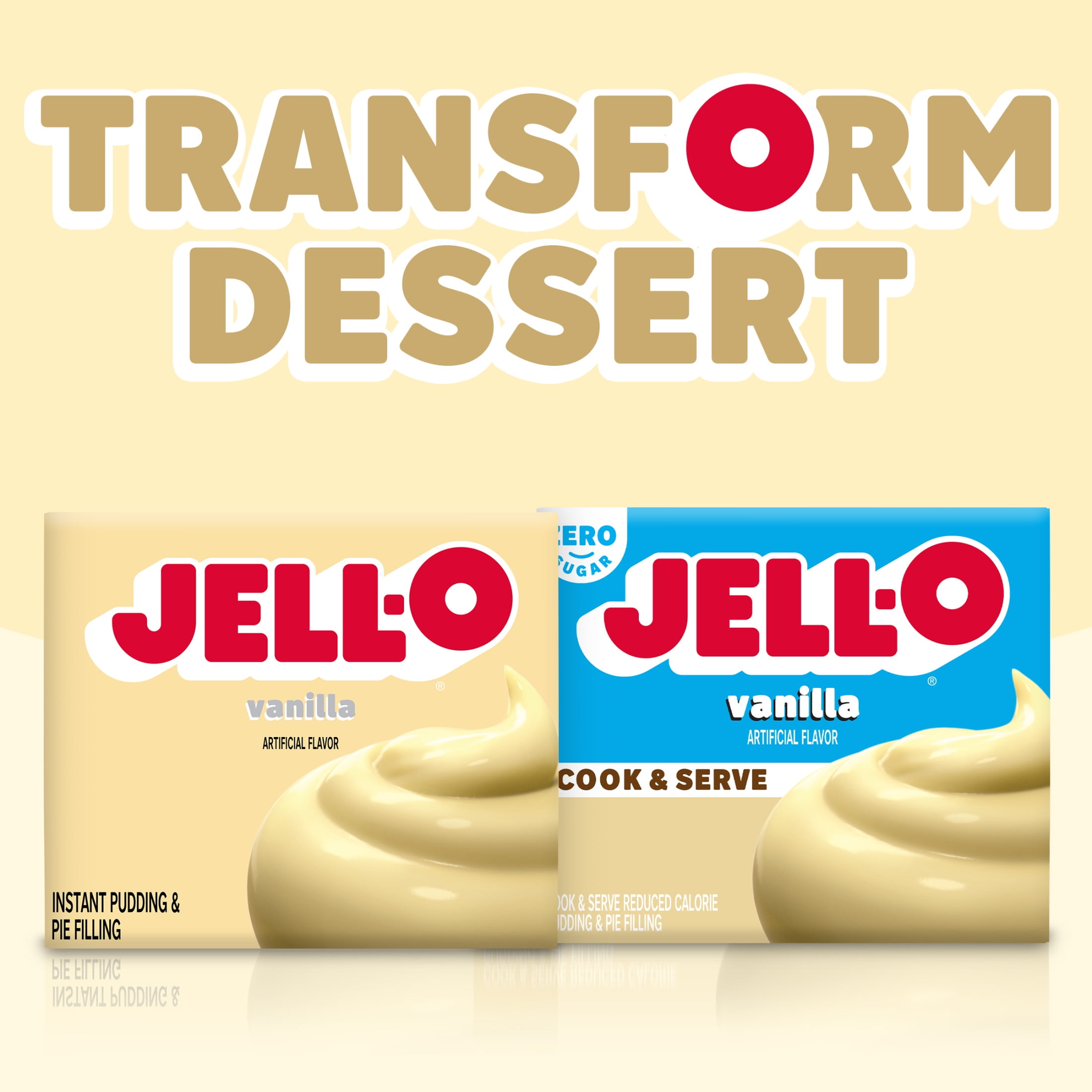 Jell-O Vanilla Artificially Flavored Instant Pudding & Pie Filling Mix, 3.4 oz. Box