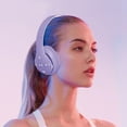 thumbnail image 2 of Active Noise Cancelling Headphones Bluetooth Headphones with Mic Deep Bass Wireless Headphones Over Ear,Purple, 2 of 8