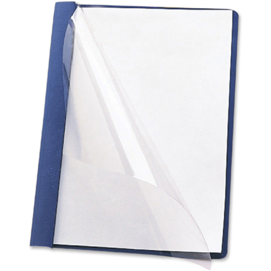 Smead Letter Recycled Report Cover - 8 1/2" X 11" - 3 Fastener(s) - 1/2" Fastener Capacity For Folder - Vinyl - Blue - 50% Recycled - 25 / Box