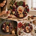 thumbnail image 5 of Christmas 3D Fabric Poke Wreath DIY Kit, Gingerbread Man Style, Handmade Festive Wall Hanging Christmas Indoor Outdoor Decor, 5 of 6
