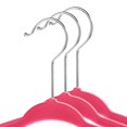 thumbnail image 2 of Perchas Casafield de terciopelo flocado para bebés, tamaño 11, color rosa, 50 unidades, 2 of 7