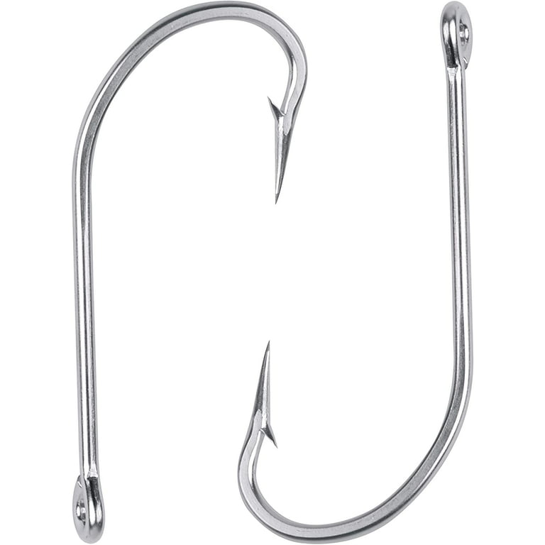 Fishing Hooks Saltwater Stainless Steel Hooks,50Pcs Forged Hook Extra  Strong Fishing Hook for Saltwater Freshwater Fishing Size 1/0-10/0