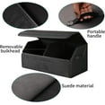 thumbnail image 4 of car organizers and storage for SUV,trunk organizer for sedan, leather foldable sleek box with lid,collapsible cargo bins, tool accessories containers,Collapsible Suede velvet, 4 of 9