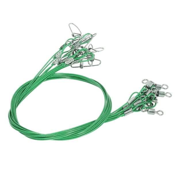 Fishing Leaders,10Pcs 50cm Fishing Wire Fishing Line Leaders Steel Fishing  Leaderswith Swivels Tried and Trusted 