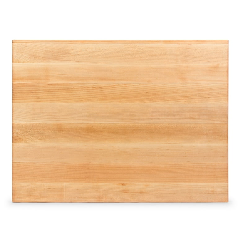 John Boos Small Maple Wood Cutting Board for Kitchen 24 x 18 Inches, 2.25  Inches Thick Reversible End Grain Charcuterie Boos Block with Finger Grips