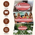 thumbnail image 7 of Red Ombre Round Tablecloth, Fitted Table Cover with Elastic for 55"-60" Round Tables, Modern Abstract Art Farmhouse Table Cloth Outdoor Indoor Dinning Party Waterproof Tablecloths, 7 of 7