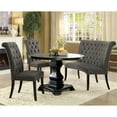 thumbnail image 4 of Bowery Hill Transitional Fabric Tufted Side Chair in Gray (Set of 2), 4 of 6
