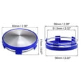 thumbnail image 4 of Unique Bargains 4pcs Car Blue with Silver Tone Sticker 60mm Dia 5 Clips Wheel Tyre Center Hub Caps Cover, 4 of 6