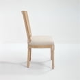 thumbnail image 6 of Dtwnek Set of 2 Upholstered Seat Dining Chair with Rattan Back, Side Chair for Living Room, Kitchen, Restaurant, Beige, 6 of 7