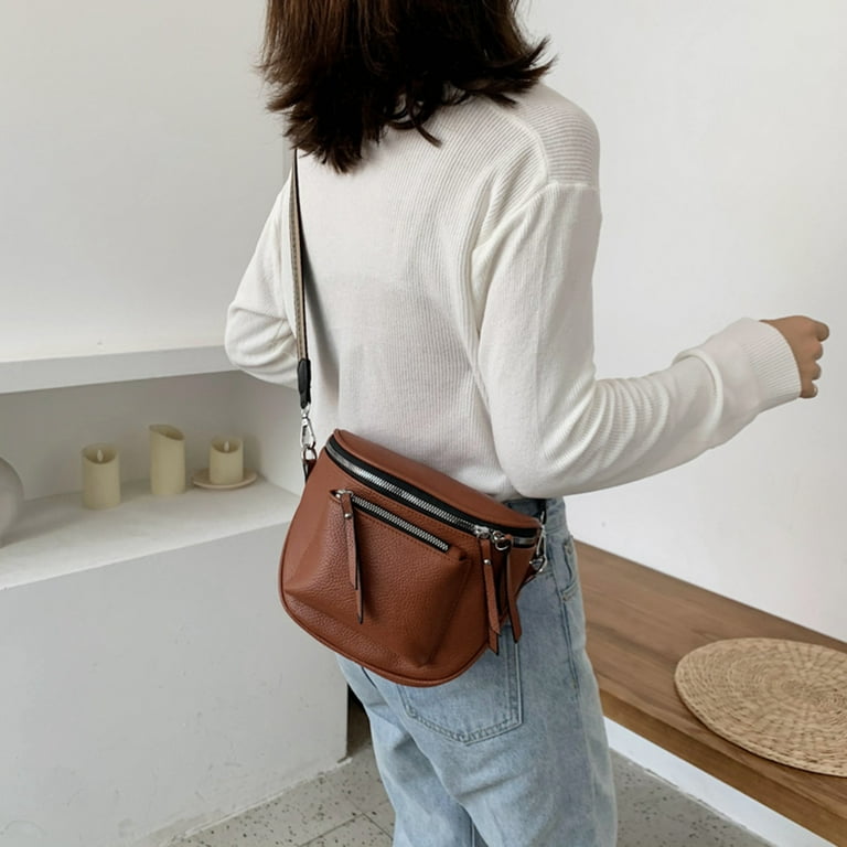 Clearance Lotpreco Leather Crossbody Bags for Women Purses Women s Shoulder Sling Handbags Soft Purse with Adjustable Strap Zipper Pockets