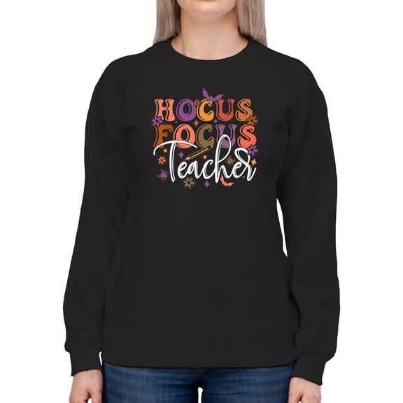 Hocus Focus Teacher Retro Style Sweatshirt Women -Image by Shutterstock, Female XX-Large