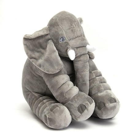 Cyber Monday Sale Grey Soft Plush Stuffed Elephant Sleep Pillow Long Nose Baby Kids Lumbar Cushion Birthday Toy