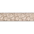 thumbnail image 2 of Modern White Floral Pattern Brown Damask Wallpaper Border Vintage Design, Roll 15' x 6'', 2 of 3