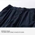 thumbnail image 6 of Eryao Mens Outdoor Work Cargo Shorts Elastic Waist Drawstring Shorts Knee Length Lightweight Short Pants with Pockets,Dark Blue,38, 6 of 9