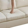 thumbnail image 5 of Star Home Living Corp Chris Faux Leather Right  Facing Sectional White, 5 of 12