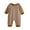 Brown, variant on Baby Winter Romper Outwear Child'S Summer Jumpsuit Boys and Girls Baby Botton Short Sleeve Round Neck Cute Solid Shorts Rompers New Casual Winter Jumpsuits Brown 70