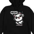 thumbnail image 2 of Chibi Cat Meow Women's Black Long Sleeve Cosplay Hoodie With 3D Ears-XS, 2 of 2