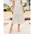 thumbnail image 4 of Falda plisada de lunares de cintura alta para mujer Falda midi maxi swing Xemadio YZY111-3, 4 of 5
