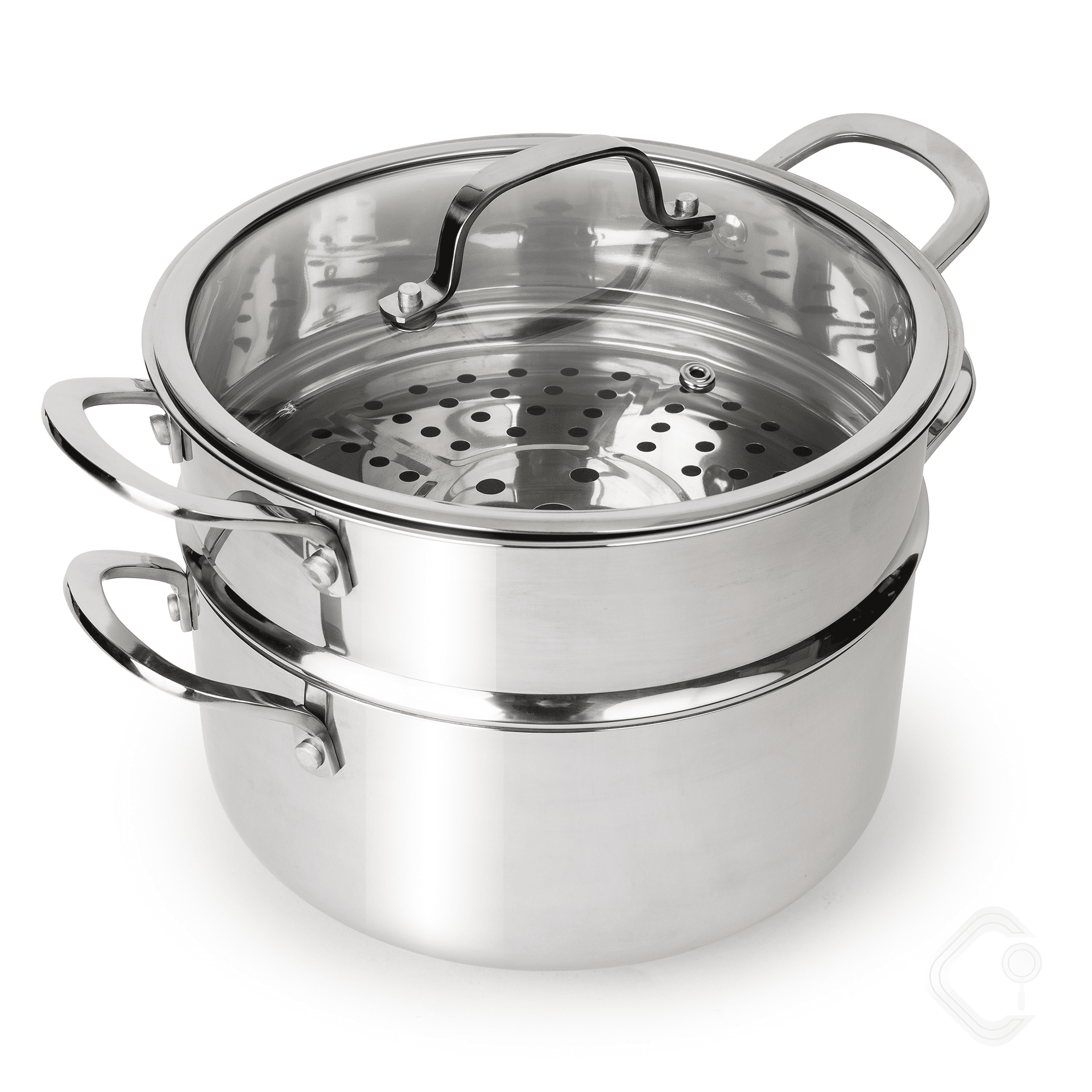 CoreClad 5Quart TriPly Stainless Steel Casserole with Stea