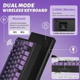 thumbnail image 3 of ZIYOU LANG M87 80% Wireless Gaming Keyboard,87 Keys TKL Mechanical Feeling SA PBT Keyboard, Bluetooth 5.0/2.4Ghz Dual Mode Pc Gaming Keyboards for Silent Office/Gaming(Purple), 3 of 9