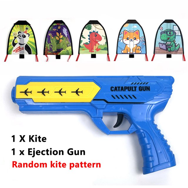 Cometa Catapulta Catapult Kite Windless Flight Child Kite Launcher para regalo deportivo (azul) Sywqhk libre de BPA