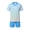 Blue Q, variant on IFNWSV Girls Athletic Sets 2 Piece Short Sleeve Round Neck Thin and Breathable Top and Shorts with Pocket Set Blue 8-10 Years