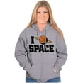thumbnail image 3 of Saturn Love I Heart Outer Space Zip Up Hoodie Men's Women's Brisco Brands S, 3 of 6