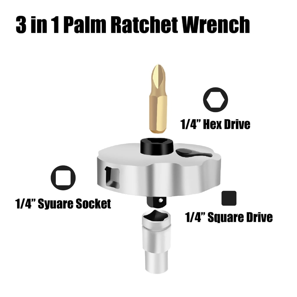 MultiSize Ratcheting Wrench Set 4Piece Compactly Ergonomic Design Resistant For Tight Access Area Tool