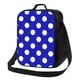 thumbnail image 1 of Disketp Blue And White Polka Dot Bolsa Térmica Estampada para Almuerzo, Lonchera para Hombres y Mujeres Adultos, 1 of 7