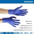 thumbnail image 2 of McKesson Confiderm 3.0 Nitrile Exam Gloves, Blue Medical Gloves - Size Medium, 100 Count, 10 Boxes, 1000 Total, 2 of 8