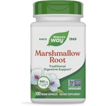 Nature's Way Marshmallow Root, Traditionally Used to Soothe Digestion*, Non-GMO Project Verified, Vegan, 100 Capsules