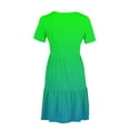 thumbnail image 4 of Tumotour Summer Clothes Dress For Women Summer Casual Short Sleeve T Shirt Dress Tiered Mini Dresses With Pockets, 4 of 6