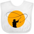 thumbnail image 3 of Inktastic Fly Fishing Sun Silhouette Boys or Girls Baby Bib, 3 of 4