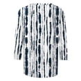 thumbnail image 4 of T Shirt for Women Crewneck Three Quarter Sleeve Fashion Loose Fit Abstract Swirl Dot Print Soft Breathable Lightweight Graphic Loungewear Daily Wear Summer Fall Tops, 4 of 5