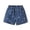 Blue, variant on Girls Jeans Shorts Girls Elastic Waist Bow Embroidered Jean Shorts Straight Leg Jean Shorts Casual Shorts Girls Denim Shorts Size 10-11 Years