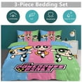 thumbnail image 5 of The Powerpuff Girls 3 Pieces Bedding Set 3D Printed Lightweight Bed Quilt Set Comforter Cover Set for Girls Kids Teens, 1 Quilt Cover 2 Pillowcases 102"x90", 5 of 8