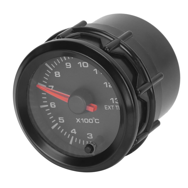 Exhaust Gas Temperature Meter, Plastic Professional Sensitive Digital Pyrometer Gauge Functional for Cars